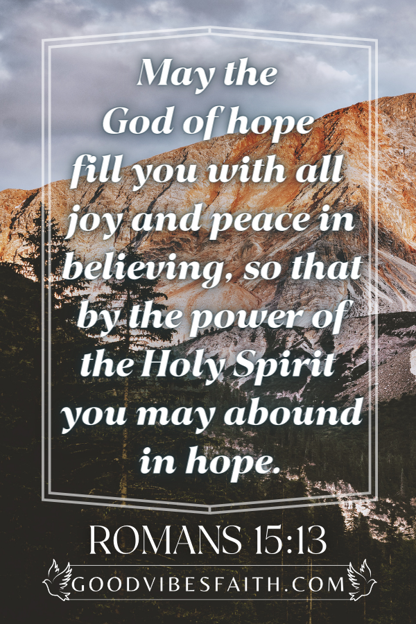 Benefits of Strong Faith - Hope - Bible Verse - Romans 15:13