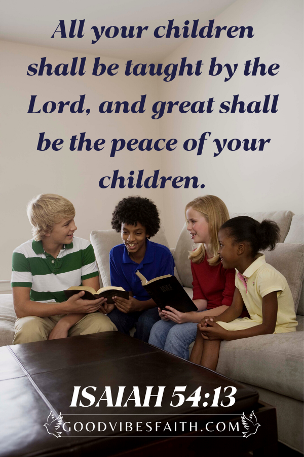 Fun Christianity for Children - Bible Verse - Isaiah 54:13