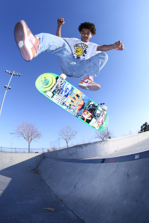 Skateboarding Teenager