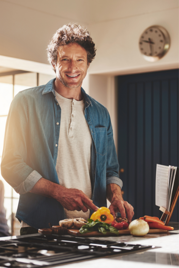 Man Cooking Healthy Meal