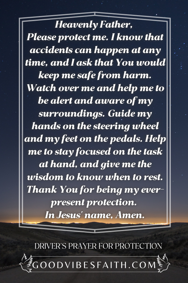 Driver's Prayer For Protection