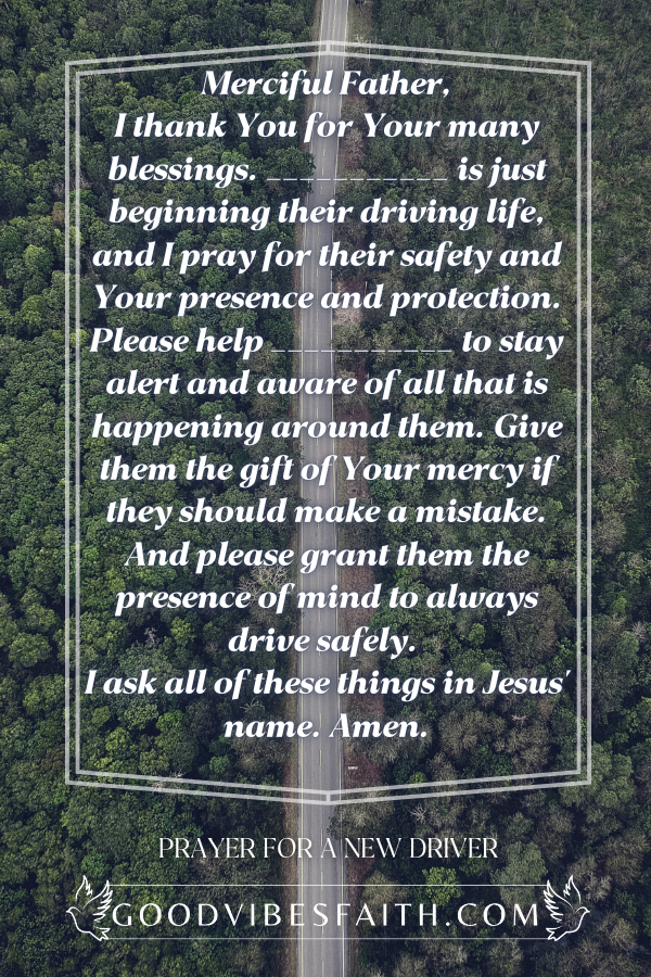Prayer For A New Driver