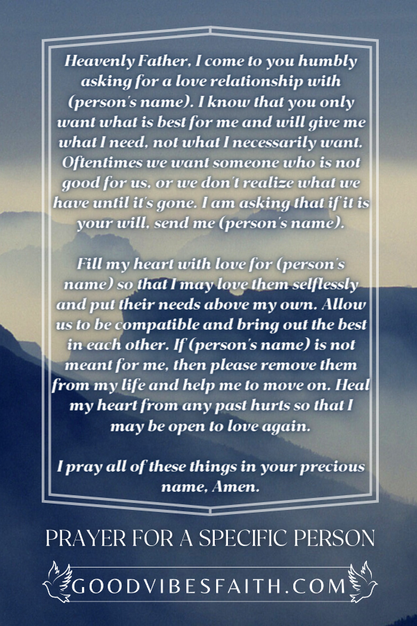 Prayer For A Specific Person